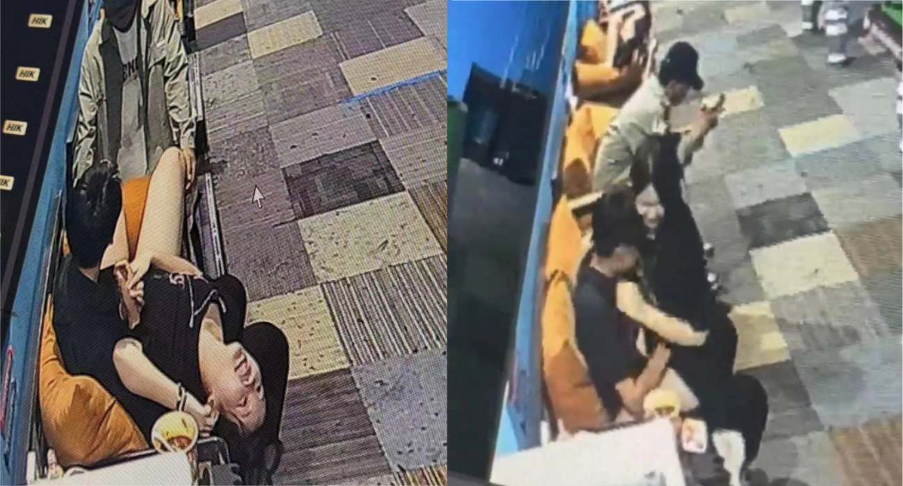 江苏南京市秦淮区台球厅泄密 饥渴妹子骑坐男友大腿准备开荤 一旁好友提醒制止