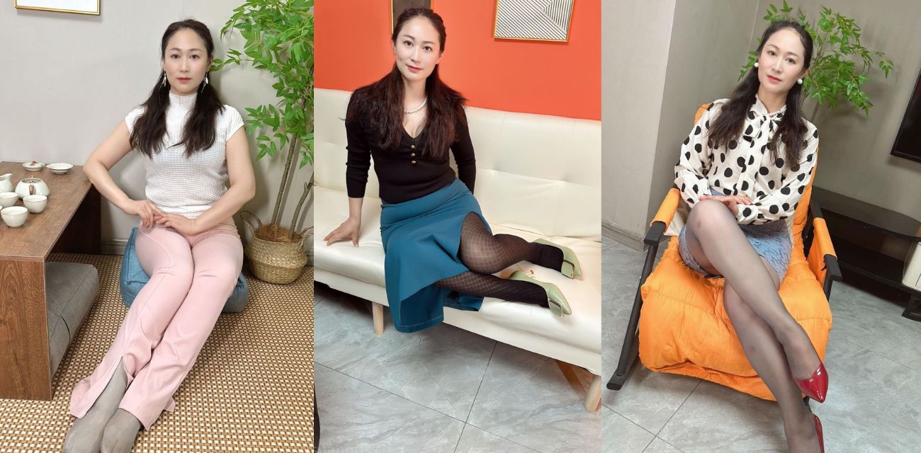 快手1万5粉丝的燕想你 红色旗袍韵味十足 脸穴同框展示超清晰！