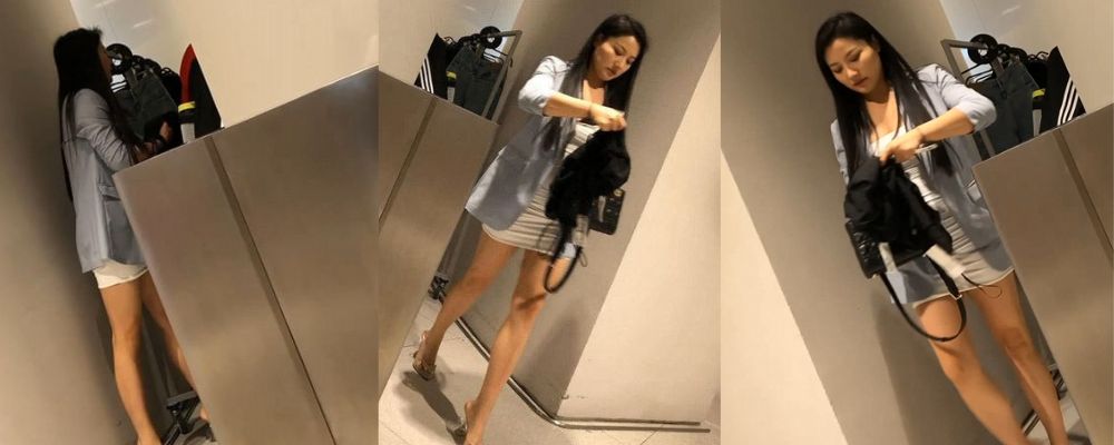 抄底大神卖场抄底高跟短裙少妇 竟然没穿内裤 肥美的鲍鱼看得我鸡儿都硬了