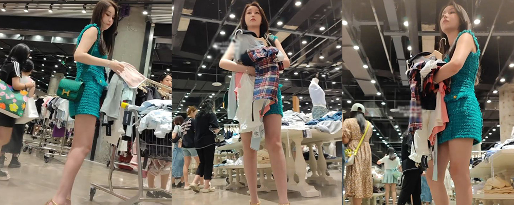 高冷模特真空出行 美鲍骚臀尽显风骚 抄底大神偷拍绿裙美女视频曝光