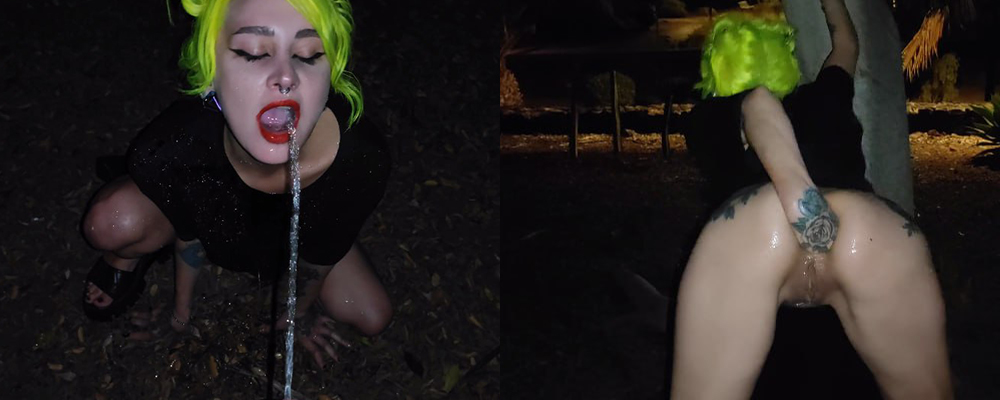 欧美重口调教 精神小妹 Forest Whore遭主人户外掏肛喝尿 这肛门比拳头都大