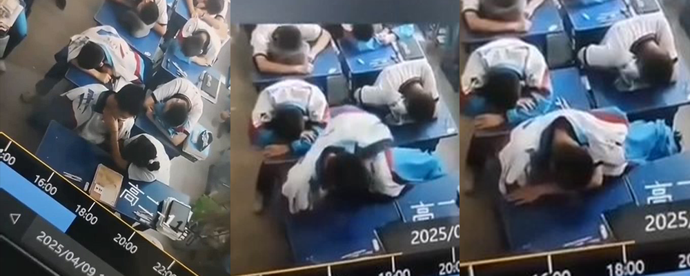 看完让你怀念起学生时代的青涩美好 江西高中生午休在教室里玩鸡巴 女生直接伸头去嗦