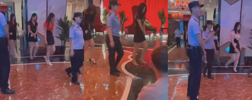 杭州雷霆扫黄6月17日凌晨突击行动  年轻貌美的骚货排队长龙被捕  目击者公布现场视频