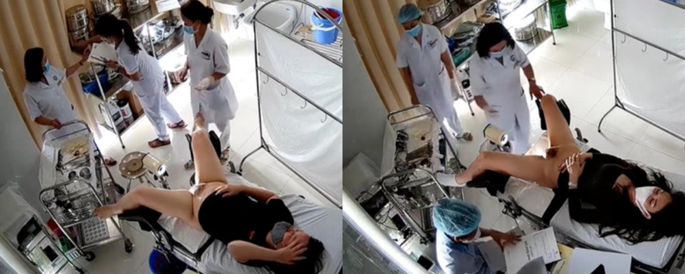 医院妇科诊室摄像头记录人流全过程  主任医师化身二指禅大师猛扣骚穴  手术过程堪比古代酷刑 