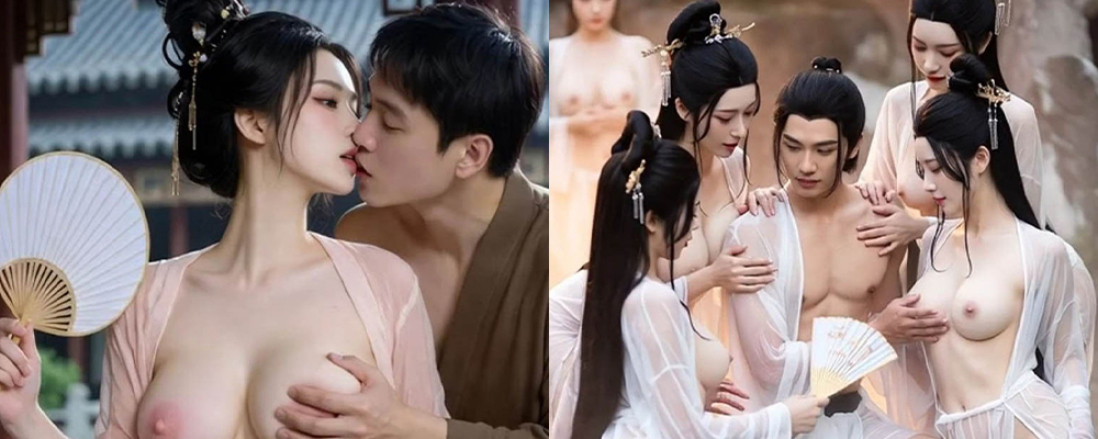 合欢宗秘传温泉双修大法  清纯小师妹轻纱半掩媚眼含春意 粉嫩小舌缠绵舔舐全身